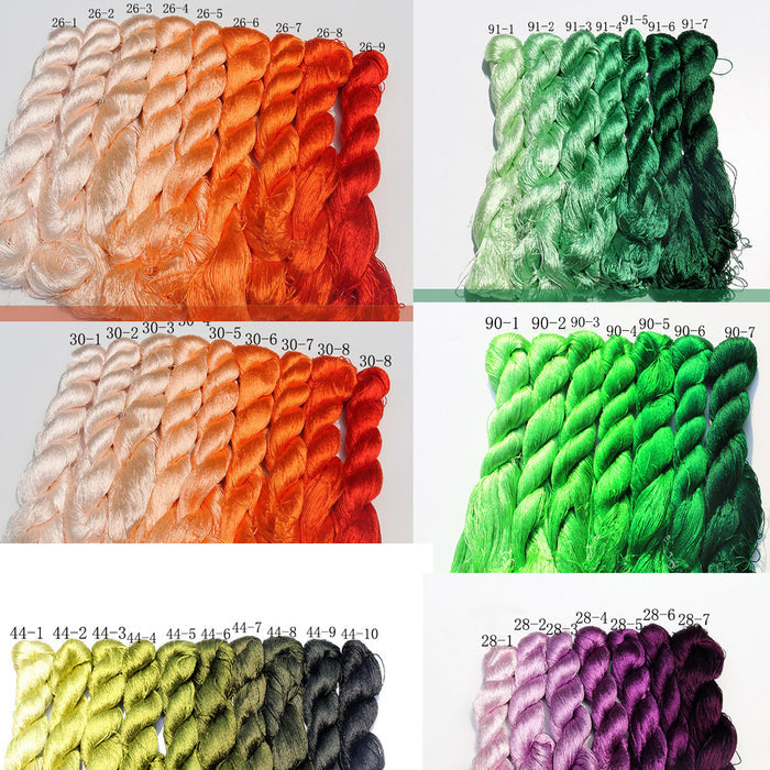 20m Suzhou Embroidery Mulberry Silk Thread(Colorful 49*20m)