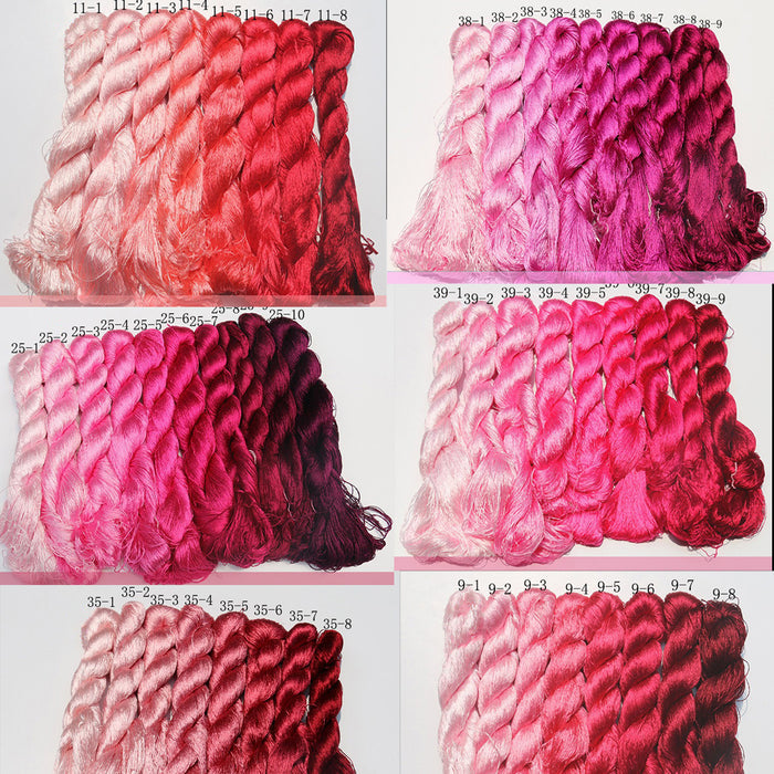 20m Suzhou Embroidery Mulberry Silk Thread(Pink01 52*20m)