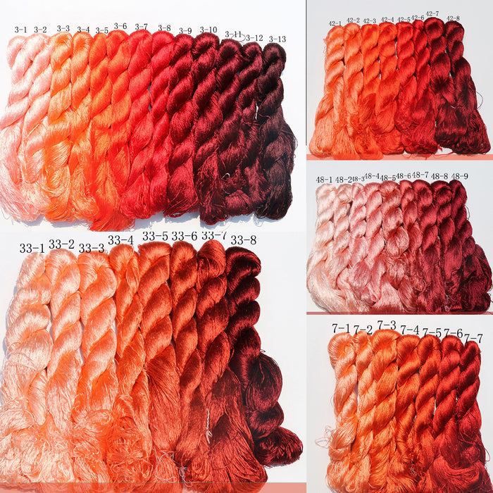 20m Suzhou Embroidery Mulberry Silk Thread(Red01 45*20m)