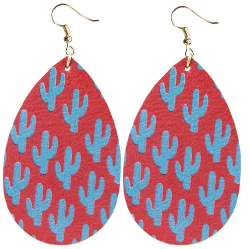 73753-1 - Cactus Earrings - Red