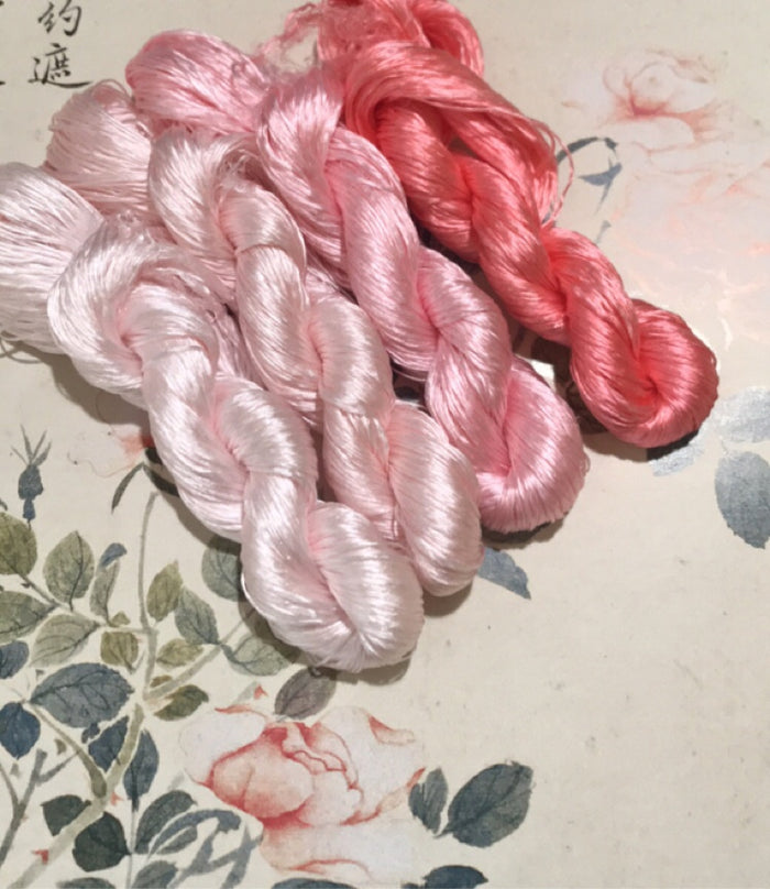80m Suzhou Embroidery Untwisted Mulberry Silk Thread(#011(1-4) 80m*4) - Ronghua Threads