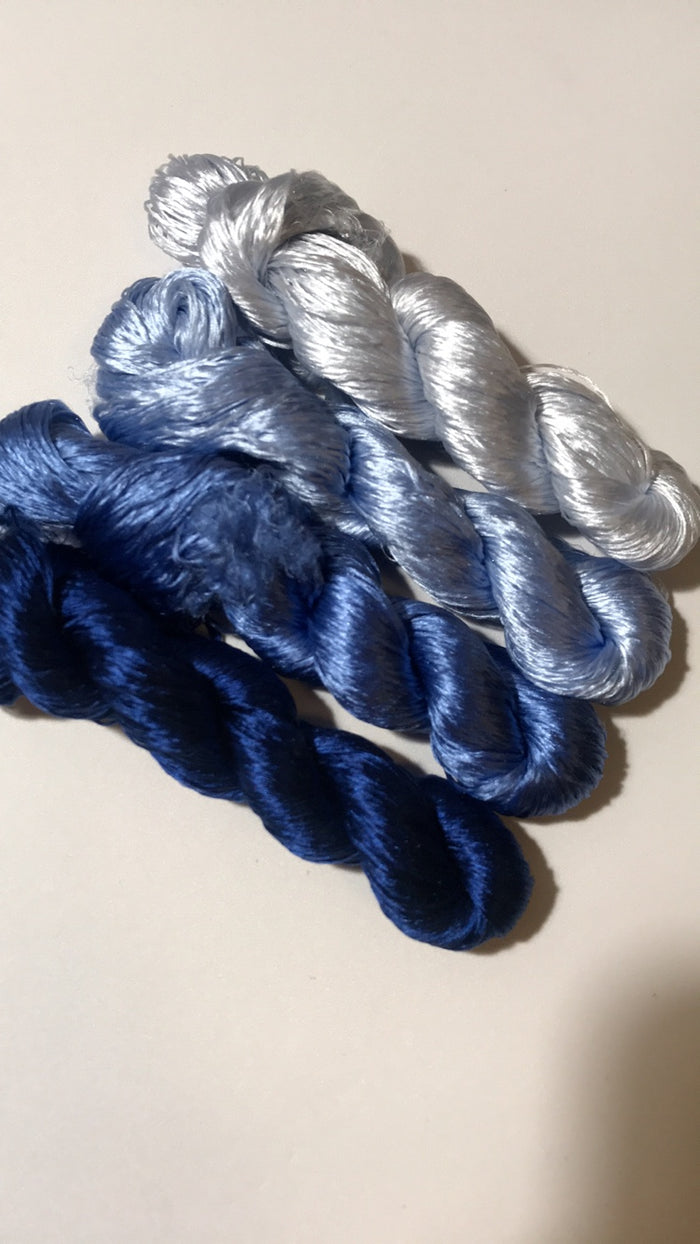 80m Suzhou Embroidery Untwisted Mulberry Silk Thread(#020(1-4) 80m*4) - Ronghua Threads