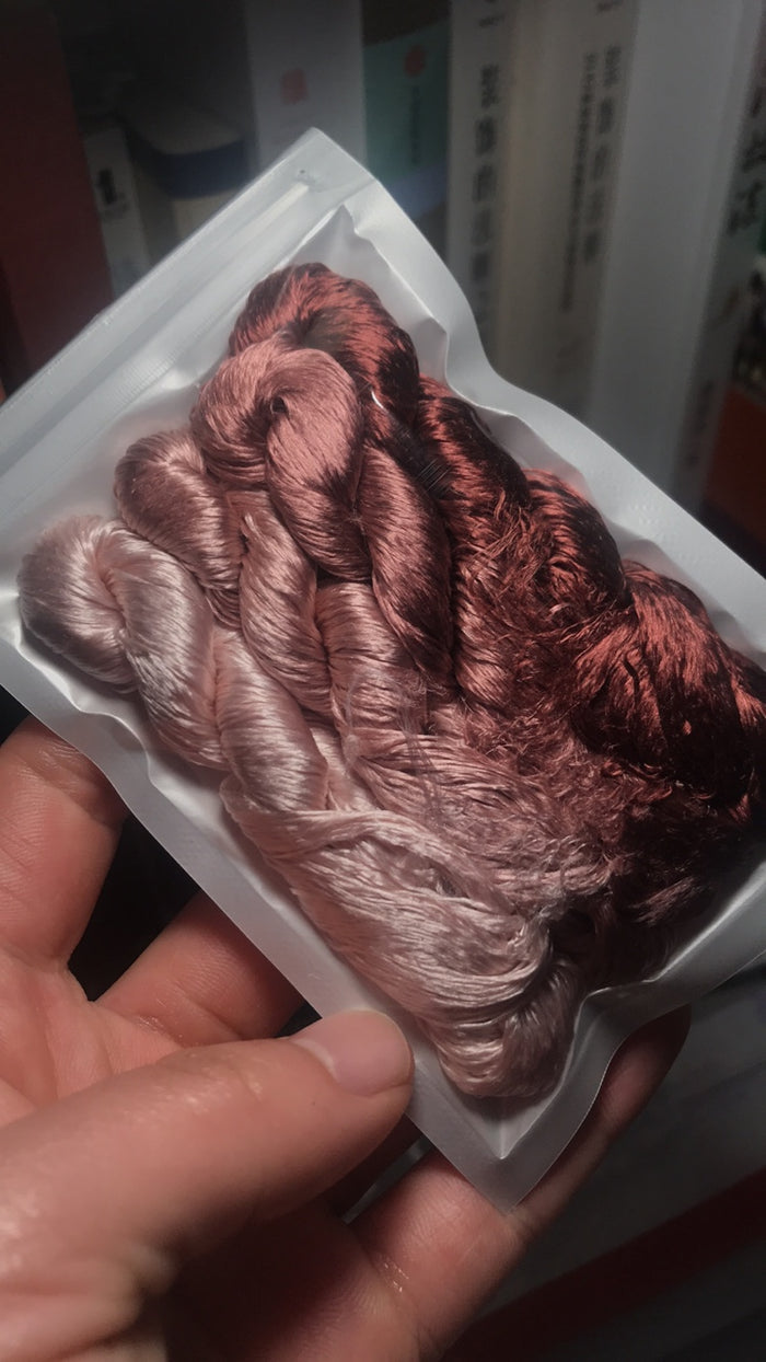 80m Suzhou Embroidery Untwisted Mulberry Silk Thread(#055(1-4) 80m*4) - Ronghua Threads