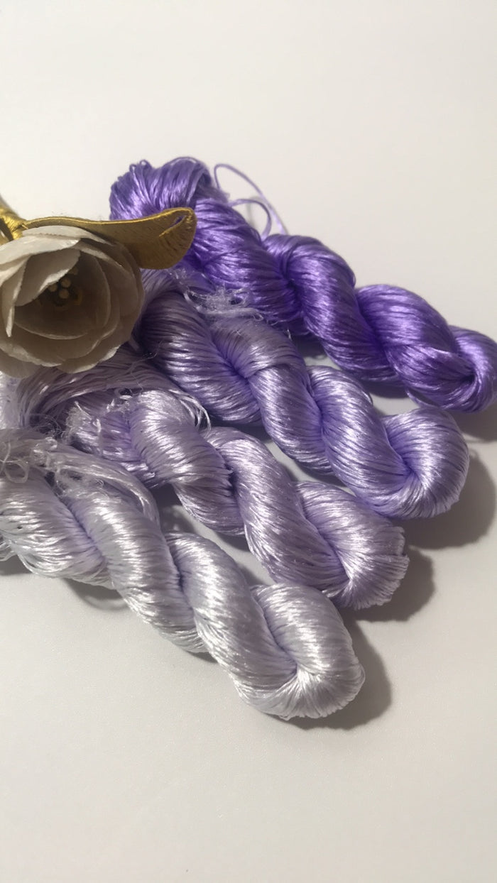 80m Suzhou Embroidery Untwisted Mulberry Silk Thread(#096(1-4) 80m*4) - Ronghua Threads