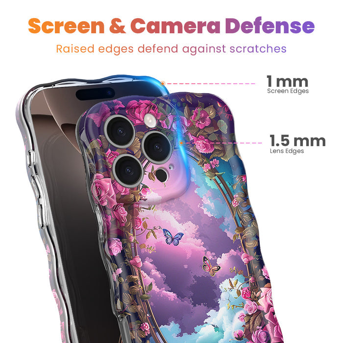 Enchanted Skies Wavy Luxe MagSafe Case for iPhone â ⨠Features & Benefits Wavy Luxe Edge Design â Sculp