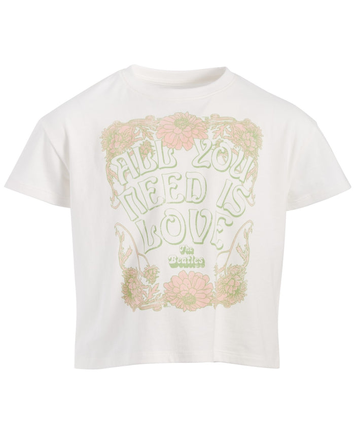 Grayson Threads Kids, the Label Big Girls Love the Beatles Graphic T-Shirt - Offwhite