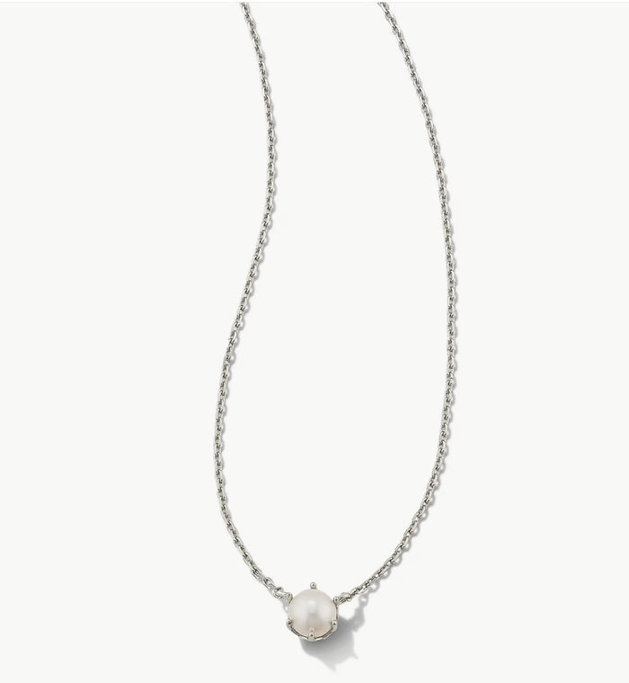 Kendra Scott Ashton Pearl Pendant Necklace Silver