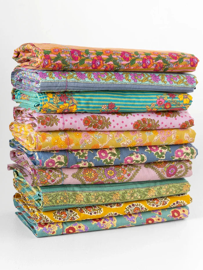 Mix & Match Cotton Flat Sheet - Coral Daisy Toss-view 6