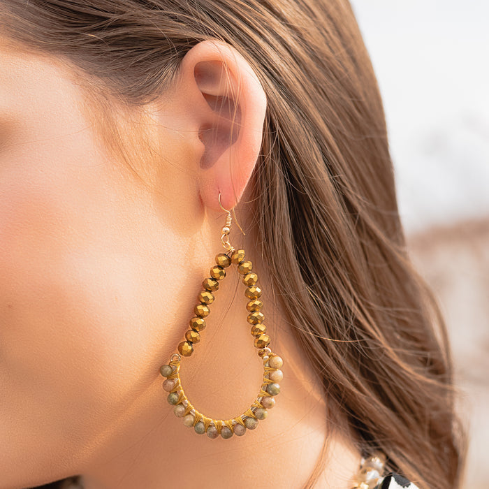 73883 - Crystal Earrings - Gold