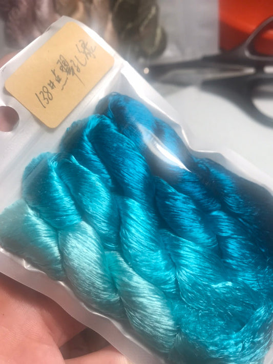 80m Suzhou Embroidery Untwisted Mulberry Silk Thread(#138 （1-4） 80m*4) - Ronghua Threads