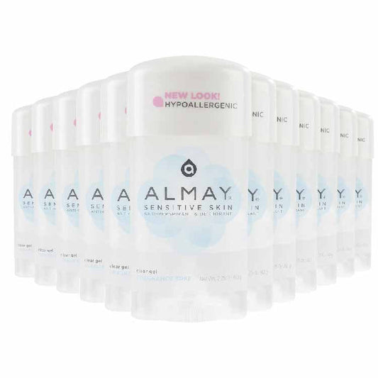 Almay - Anti-Perspirant & Deodorant, Clear Gel, Fragrance Free - 2.25 Oz - 24 Pack