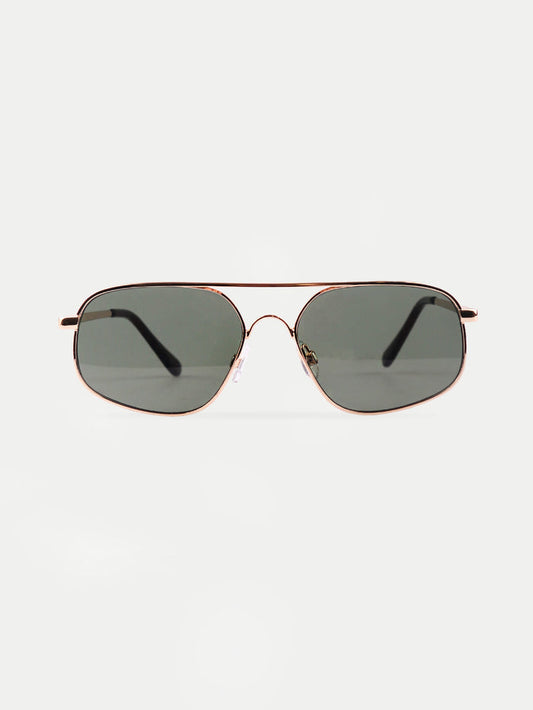 Aviator Retro Square Sunglasses | Gold-Image 1