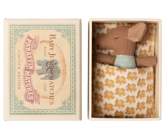 Maileg - Baby Mouse In A Box - Sleepy Wakey - Blue