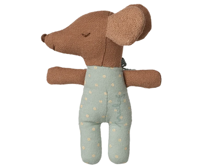 Maileg - Baby Mouse In A Box - Sleepy Wakey - Blue - Sleepy