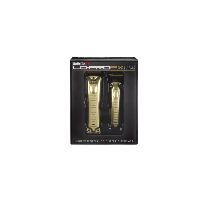 BaByliss PRO Lo-Pro FX Limited Edition Clipper & Trimmer Collection Set - Gold # FXHOLPKLP-G - Palms Fashion Inc.