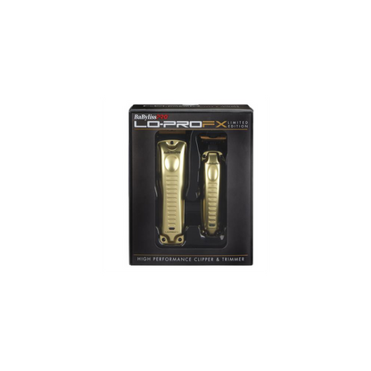 BaByliss PRO Lo-Pro FX Limited Edition Clipper & Trimmer Collection Set - Gold # FXHOLPKLP-G - Palms Fashion Inc.