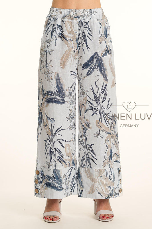 Bianca Print Linen Pants