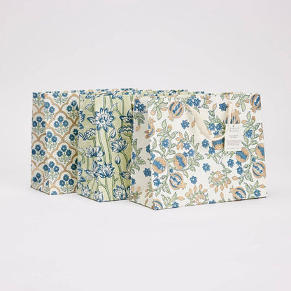 Block Printed Gift Bags (Medium) - Indigo - Magnolia Lane co. Home + Garden + Gift