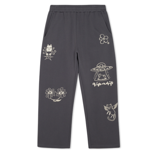 RIPNDIP Blonded Straight Leg Sweatpants (Charcoal)