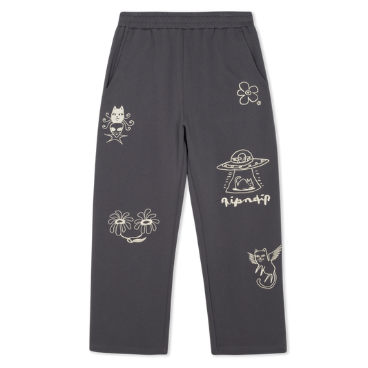 RIPNDIP Blonded Straight Leg Sweatpants (Charcoal)