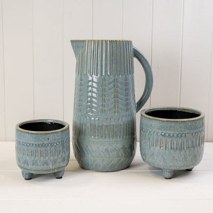 Blue Ceramic Jug