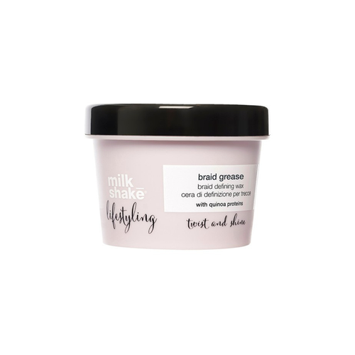 milk_shake Pink container of milk shake styling braid grease on a white background