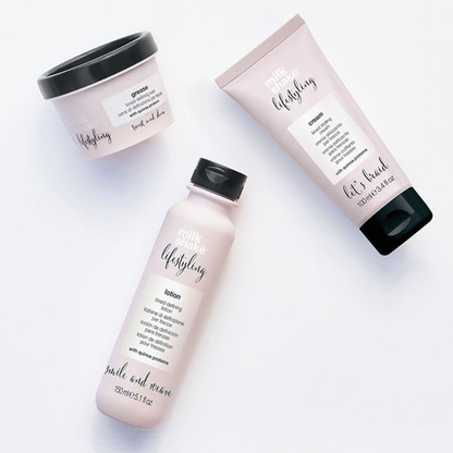 Three hair care products from milk_shake  'Lifestyle' on a white background
