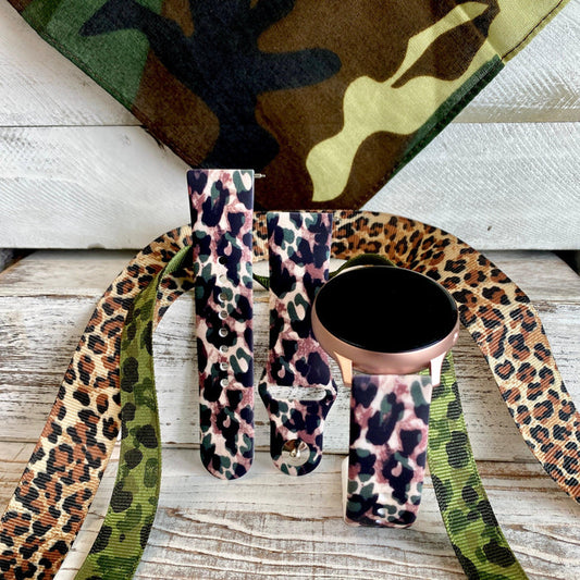 Camo Leopard Print Silicone Band For Samsung Watch - Fancy Bands