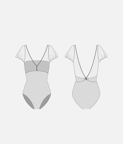 DAFNE GL Charleston Cap Sleeve Ballet Leotard, Golden Label Collection