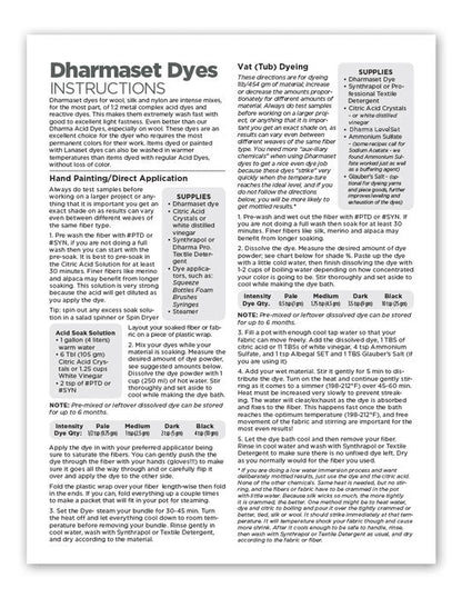 Dharmaset (Acid) Dyes