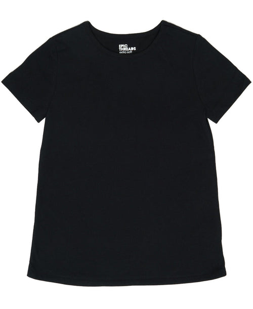 Epic Threads Toddler Girls Basic T-Shirt - Deep Black