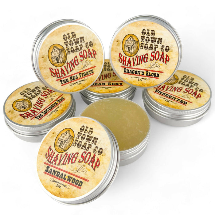 Eucalyptus & Spearmint -Shave Soap Tin - Old Town Soap Co.