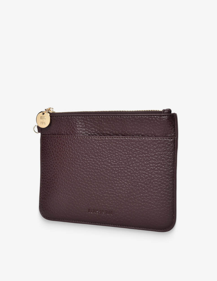 FLAT POUCH in Wine by Elms + King