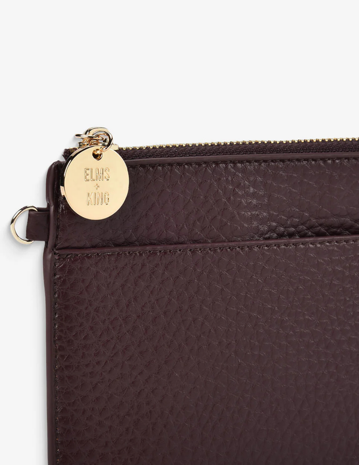 FLAT POUCH in Wine by Elms + King