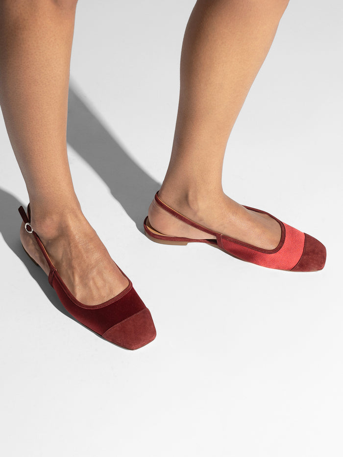 Geraldine Satin Toe-Cap Flats