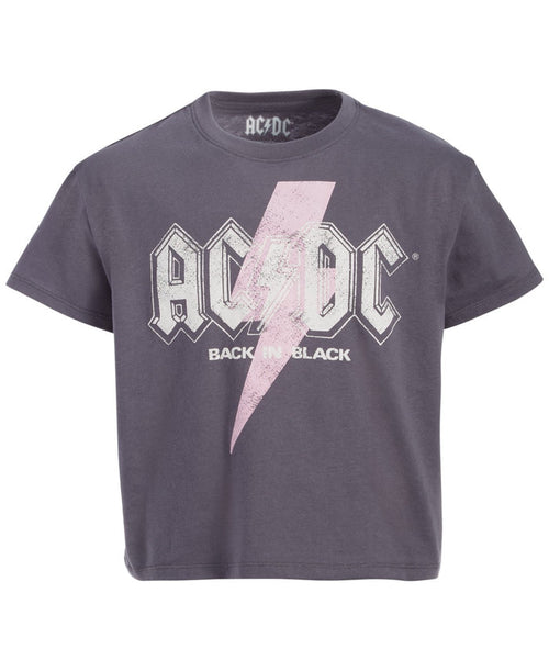 Grayson Threads Kids, the Label Big Girls Ac/Dc Graphic T-Shirt - Gray