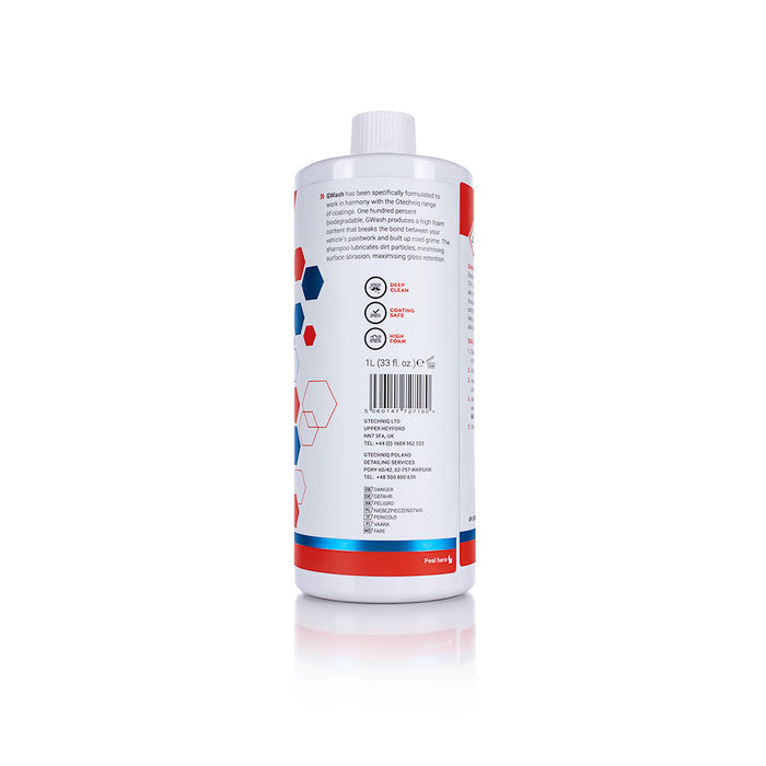 A 1L bottle of W1 Gwash from Gtechniq