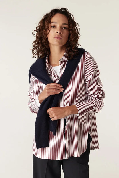 HENRI STRIPE SHIRT | Red Stripe - Darling & Domain