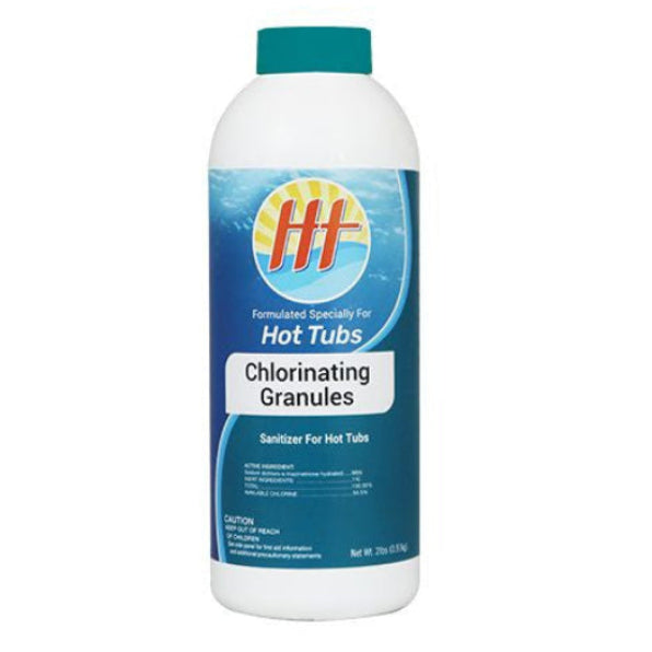 HT Chlorinating Granules bottle on a white background