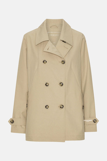 ILSE JACOBSEN TRENCHRAIN02 PEACOAT | White Pepper - Darling & Domain