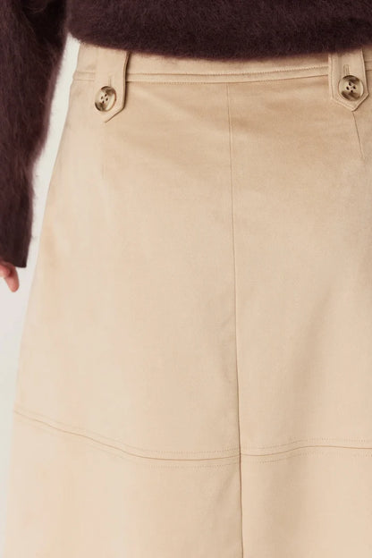 INES FAUX SUEDE SKIRT | Natural - Darling & Domain