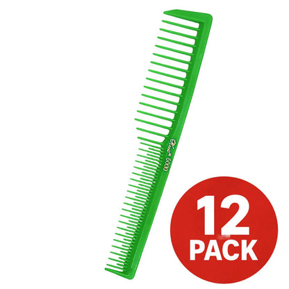 Krest 6000 Wide-Tooth Teasing Combs – Made in USA – 12 Pack – Colors - BUYBARBER.COM