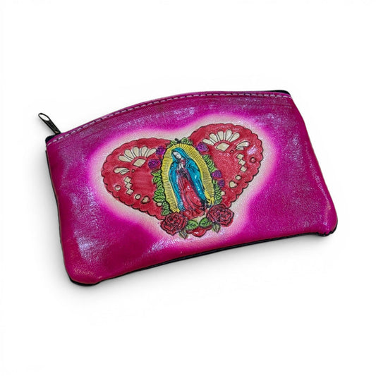 Leather Virgin Coin Purse w/ Heart
