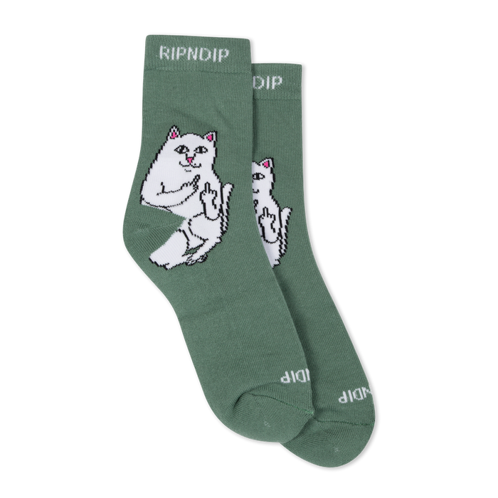 RIPNDIP Lord Nermal Mid Socks (Pine Green)