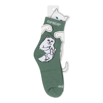 RIPNDIP Lord Nermal Mid Socks (Pine Green)