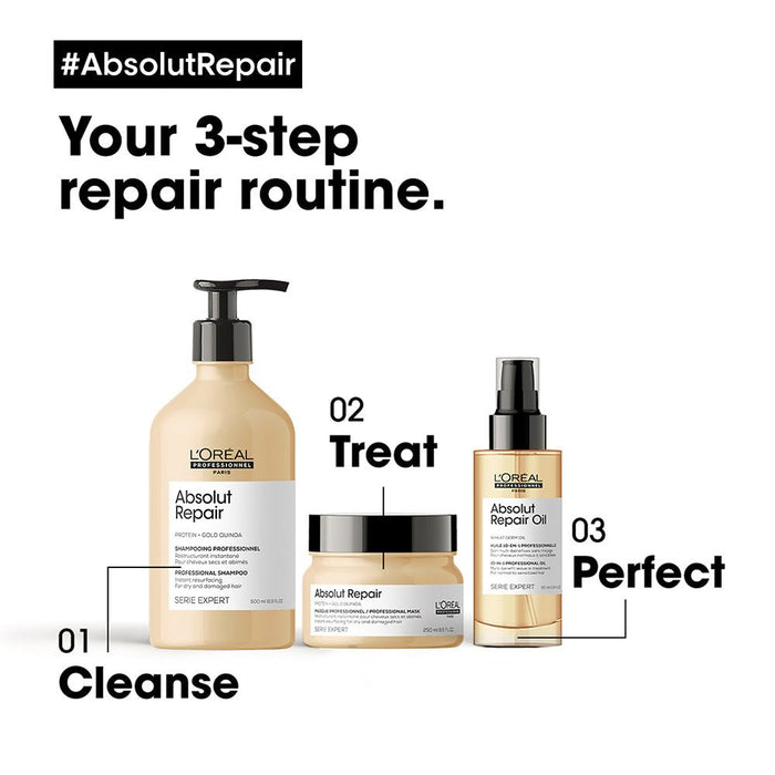L’Oreal Professionnel Absolut Repair Shampoo for Damaged Hair 500 ml - Beauty Tribe