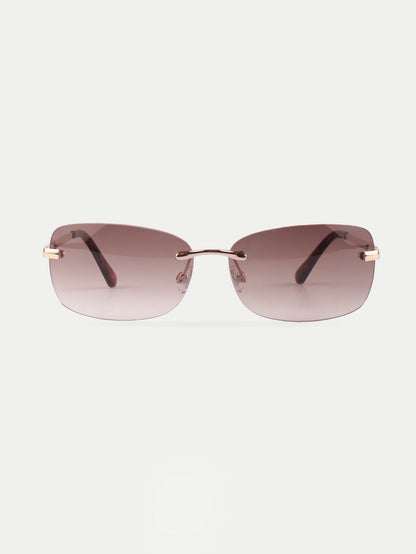 Maddie Rectangle Sunglasses | Gold-Image 1
