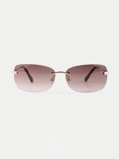 Maddie Rectangle Sunglasses | Gold-Image 1