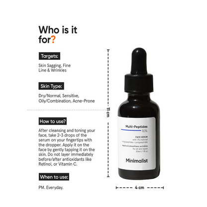 Minimalist Multi-Peptides 10% Face Serum 30ml