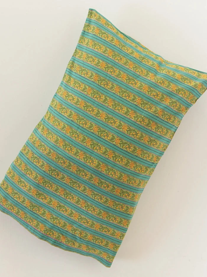 Mix & Match Cotton Pillowcase, Single - Teal Vines-view 1